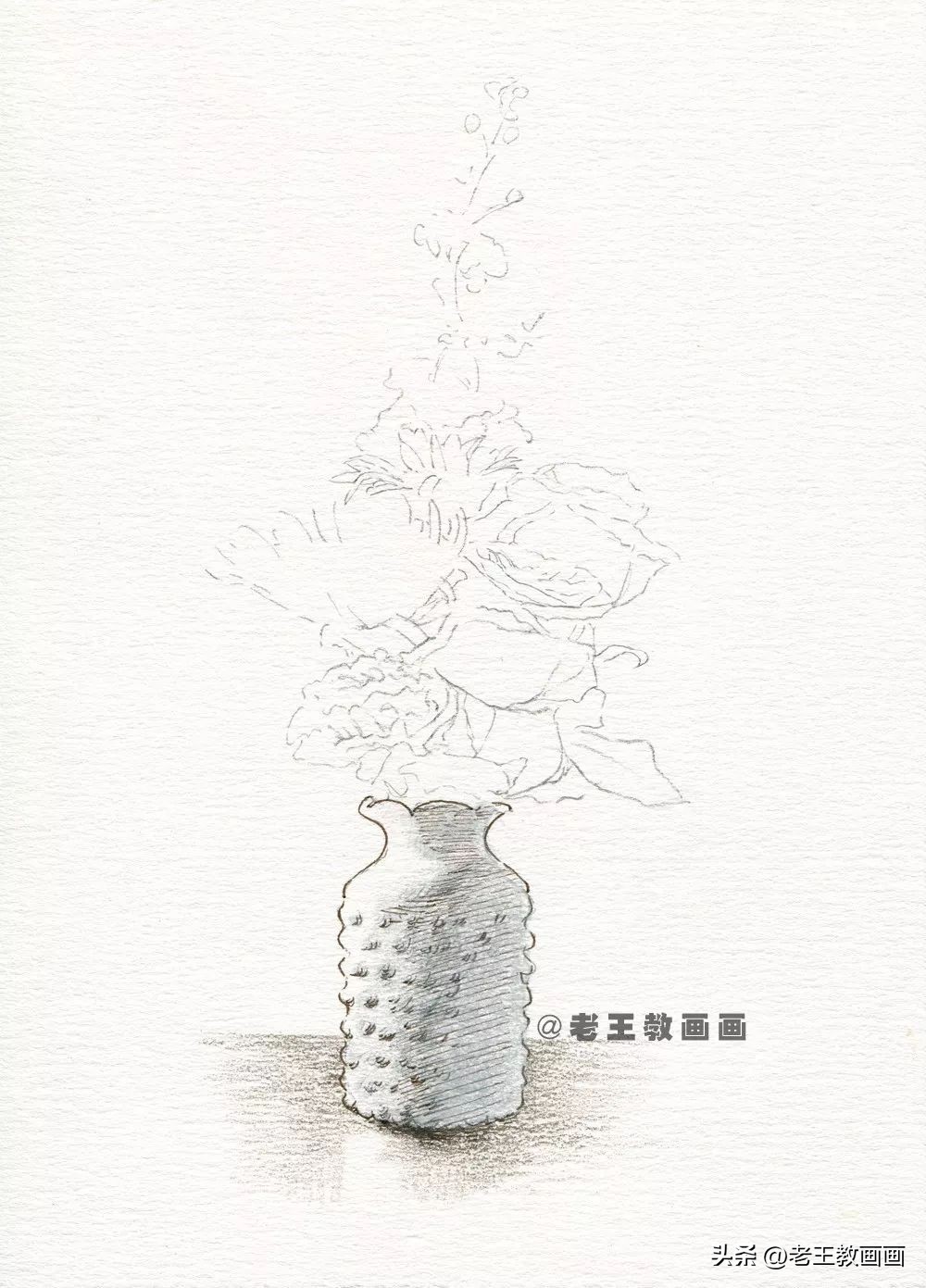 零基础也能学会的彩铅画画,零基础画彩铅画牡丹