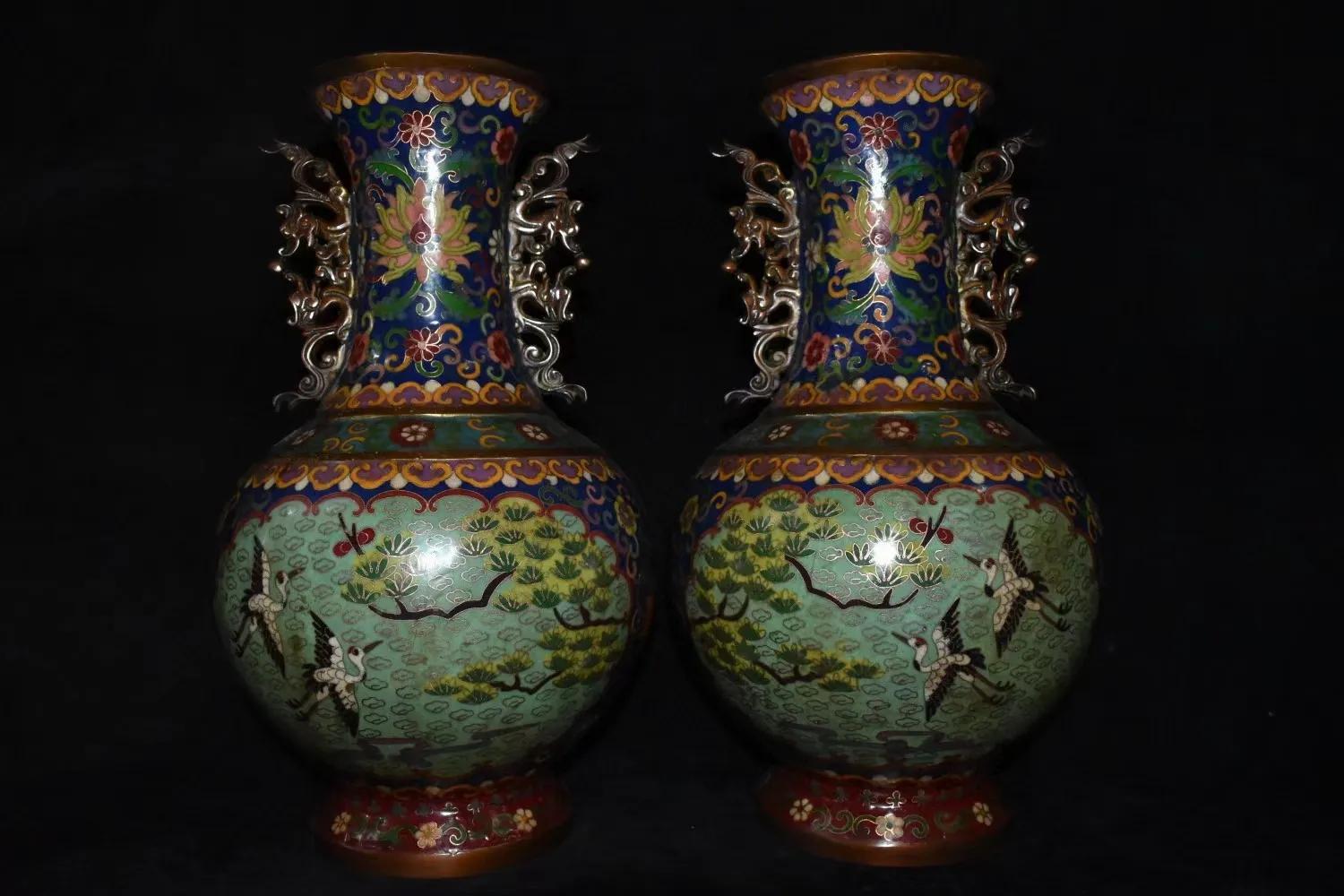 民国景泰蓝10厘米小花瓶价值,收藏景泰蓝老花瓶