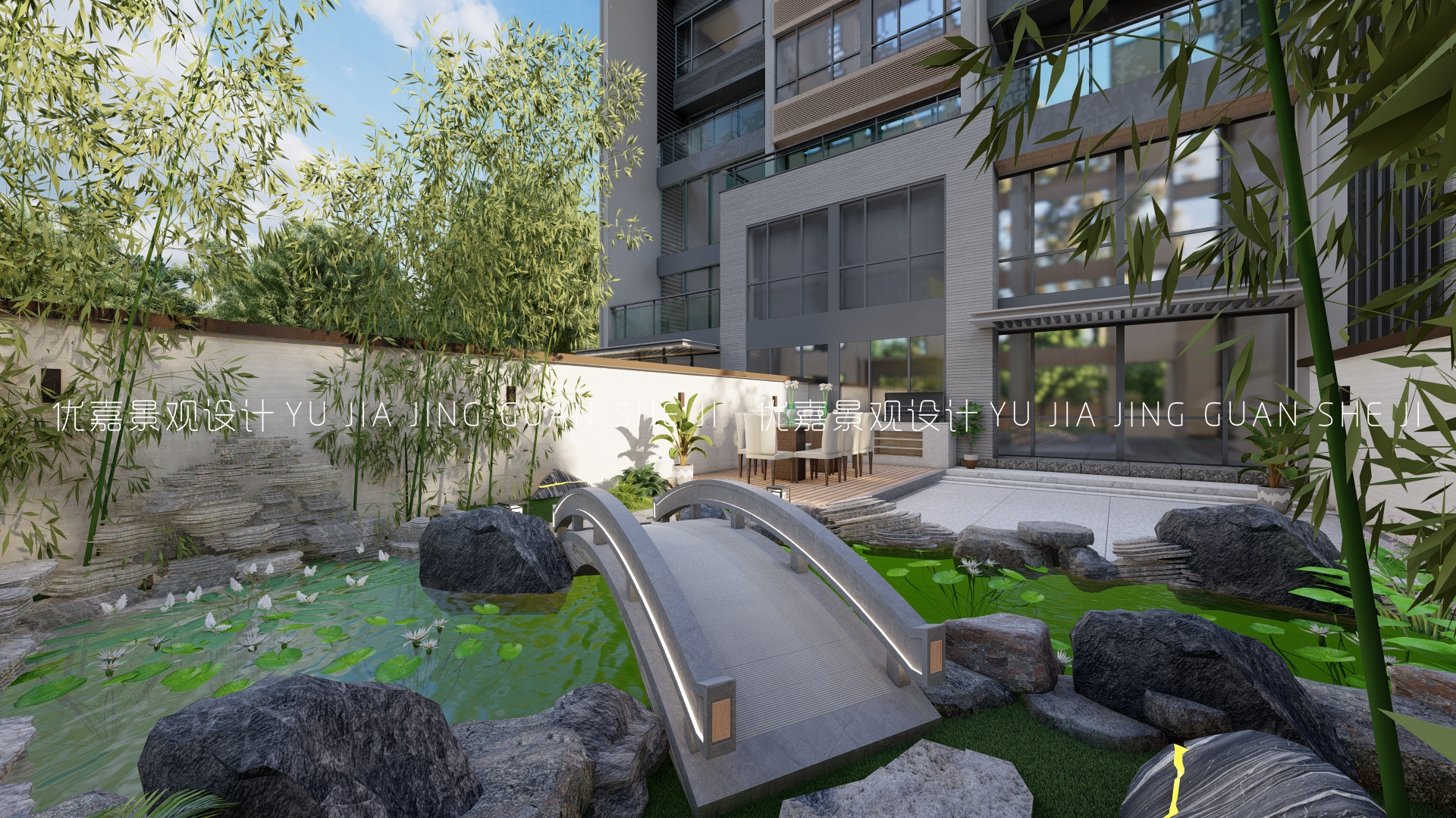 中式禅意庭院效果图,中式禅意小庭院效果图大全