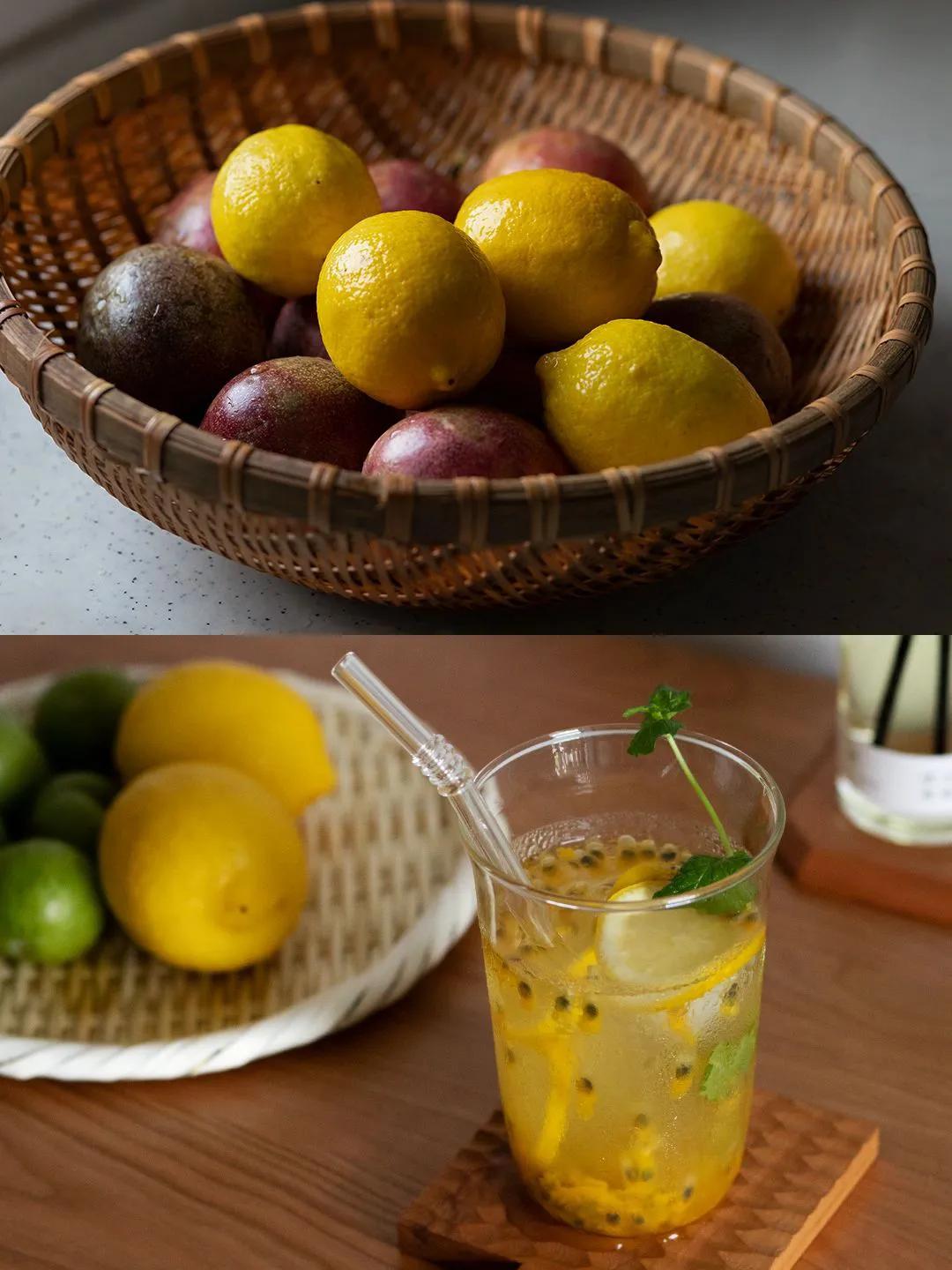 自制柠檬蜂蜜百香果茶,怎么做好喝的百香果柠檬果茶