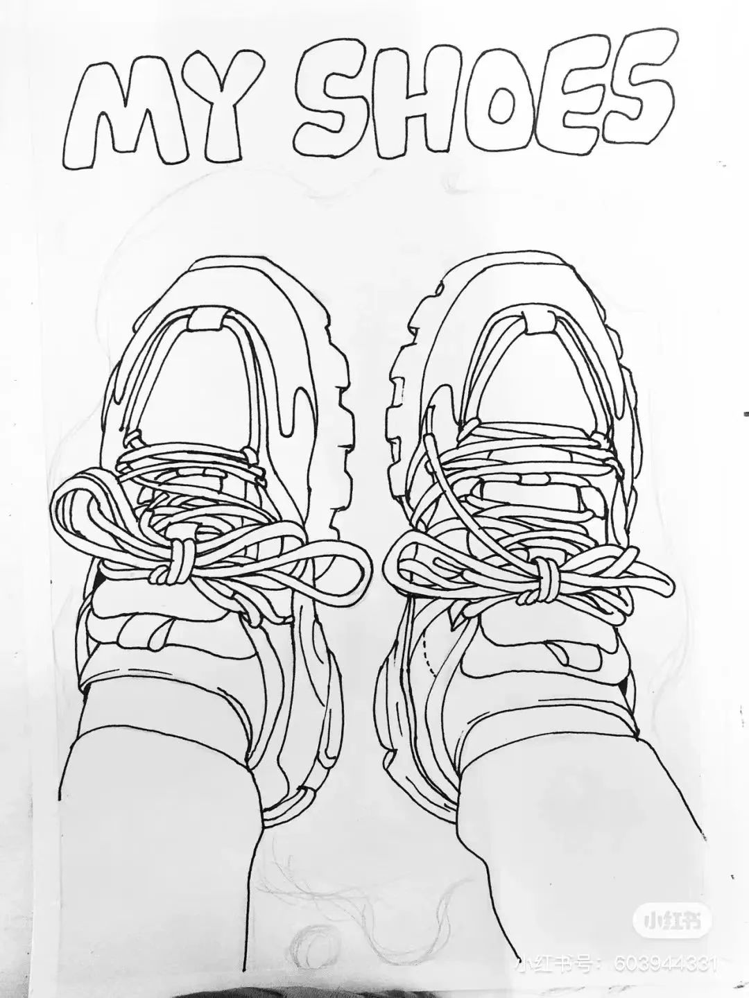 针管笔画线条练习,针管笔黑白装饰画线描