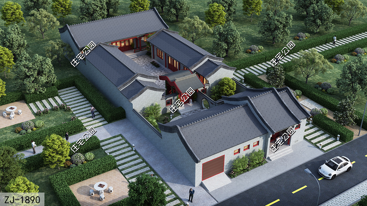 16×42米四合院,虽说不像皇宫般金碧辉煌,但也算得上是庄重大气