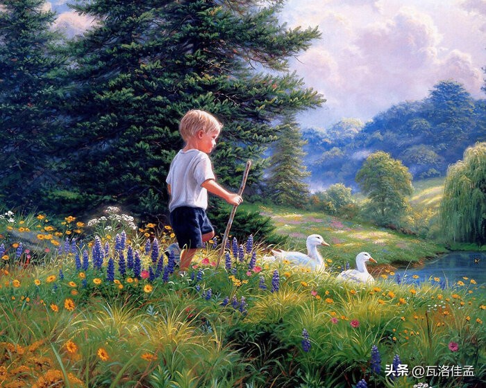 夏天的魅力诗句,夏天的美丽景色绘画