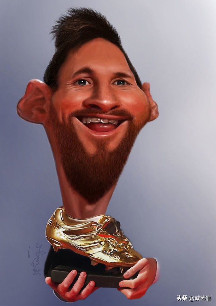 卡塔尔梅西漫画海报,梅西拿着美洲杯来卡塔尔的漫画