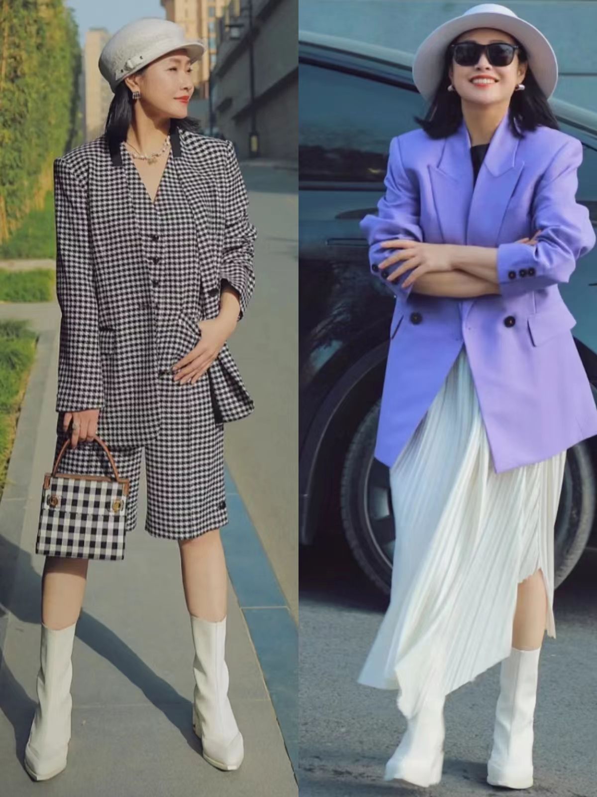 时髦精告诉你,九分裤短靴时髦精都在穿