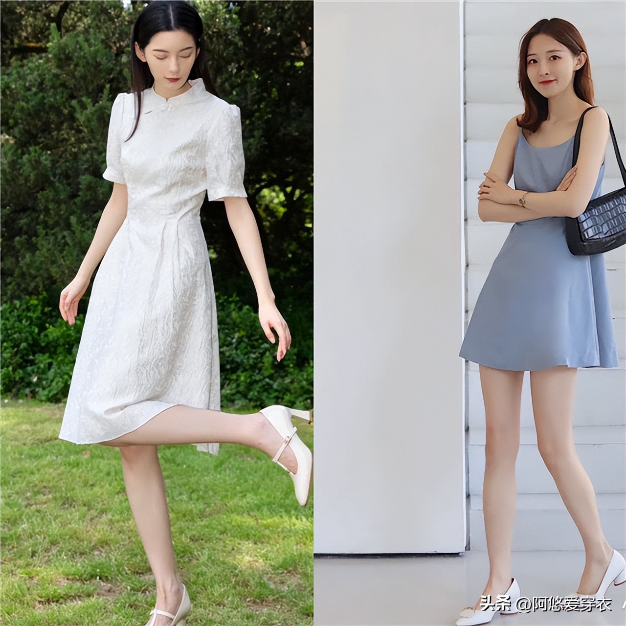 低跟鞋时髦又好穿,高跟鞋粗跟百搭小个子小白鞋