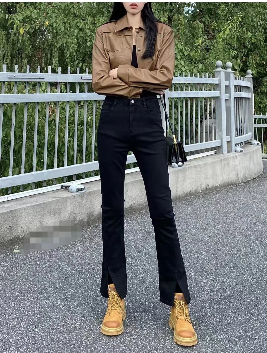 皮衣怎么搭配衣服女秋冬,2020洋气套装皮衣