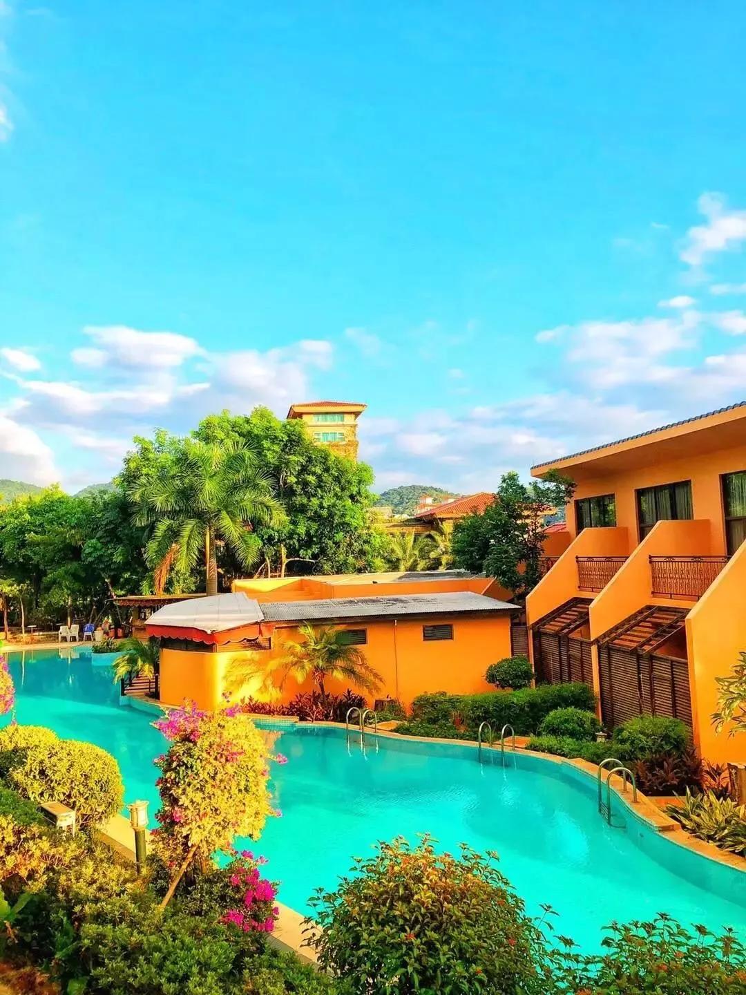 广州从化温泉度假别墅带泳池,广州从化水上威尼斯泳道别墅