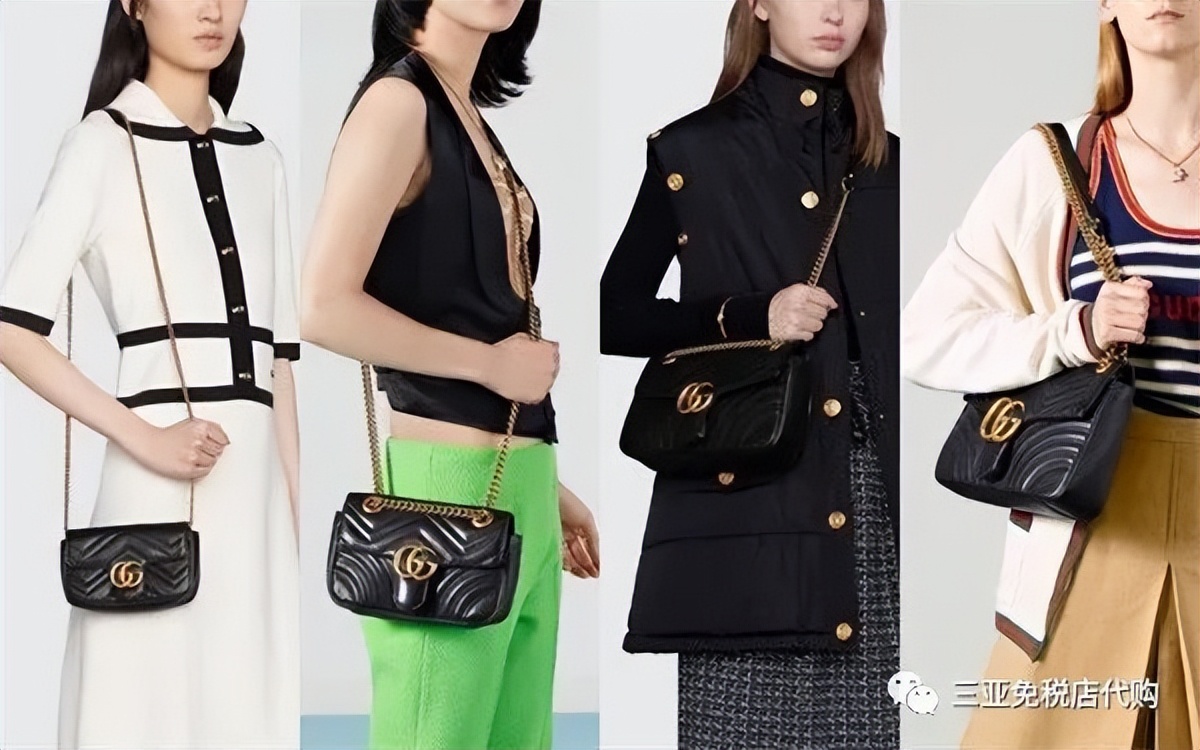 古驰包包marmont中号斜背,古驰包包款式黑链