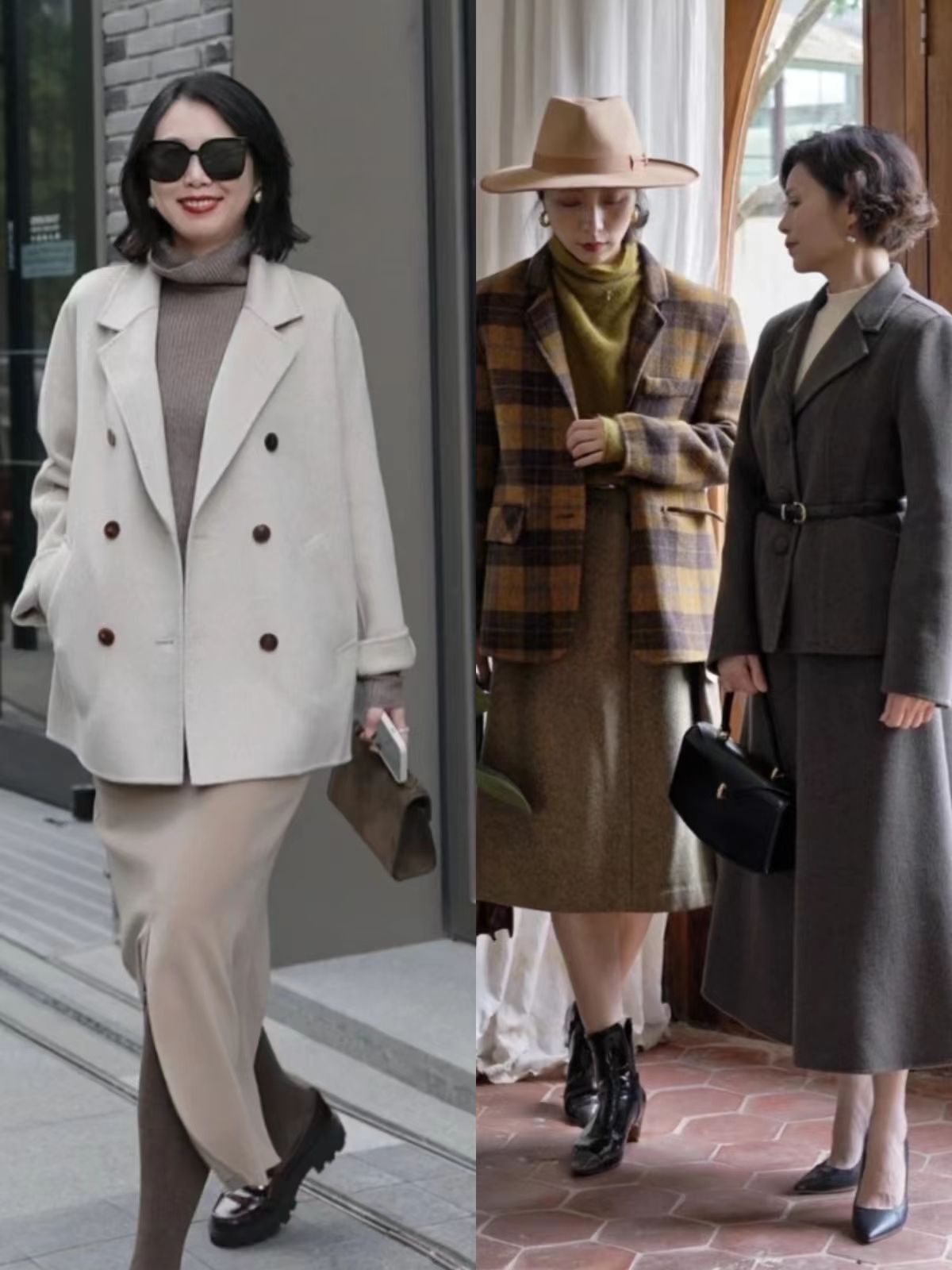 春节这样照着穿气质时尚又减龄,这才是冬天该有的穿着