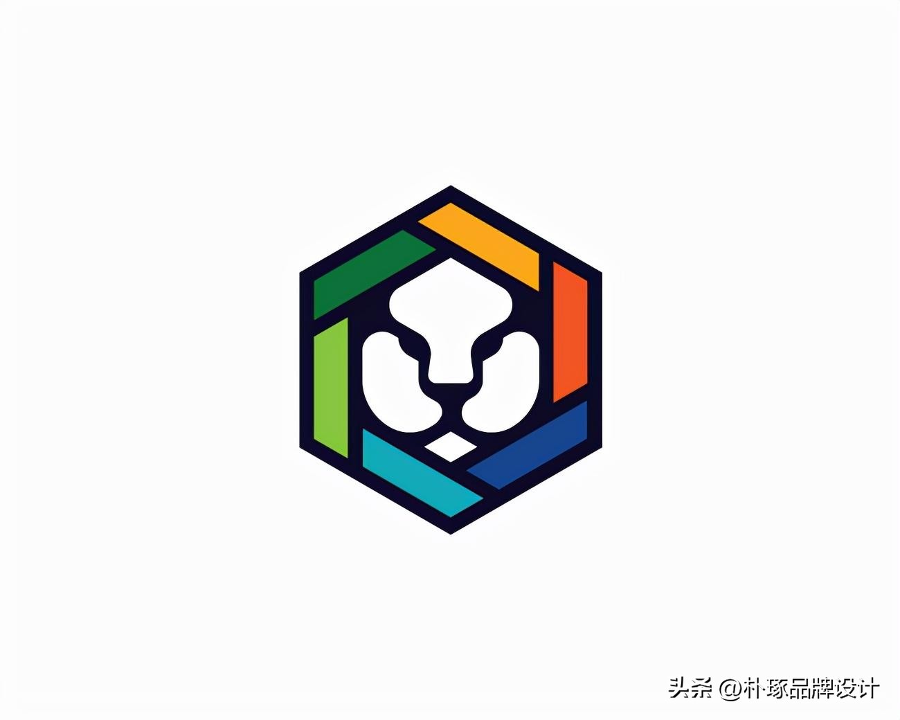 正负形logo设计理发店,极简正负形logo设计