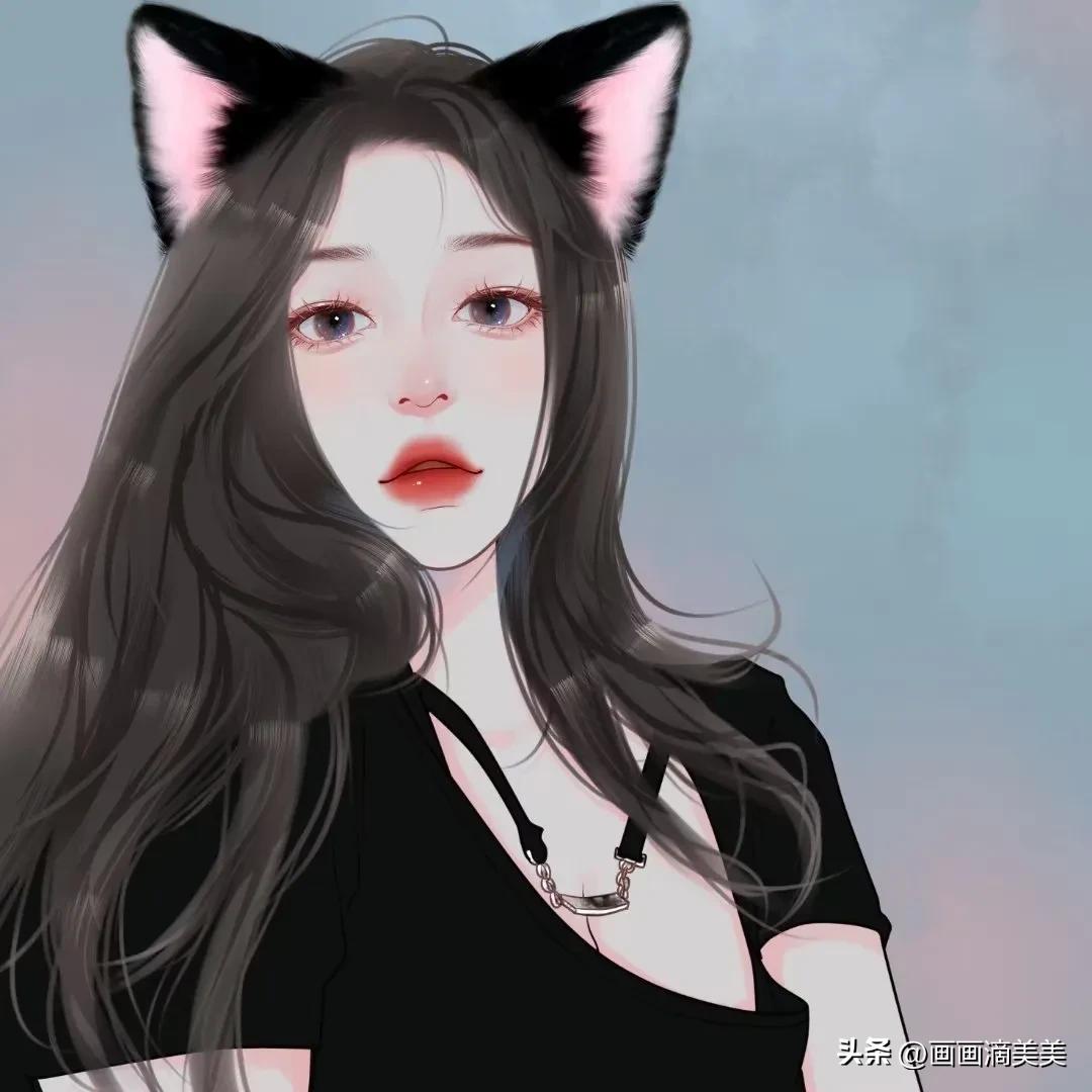 最新女生手绘头像高级质感,高颜值手绘头像女生复古