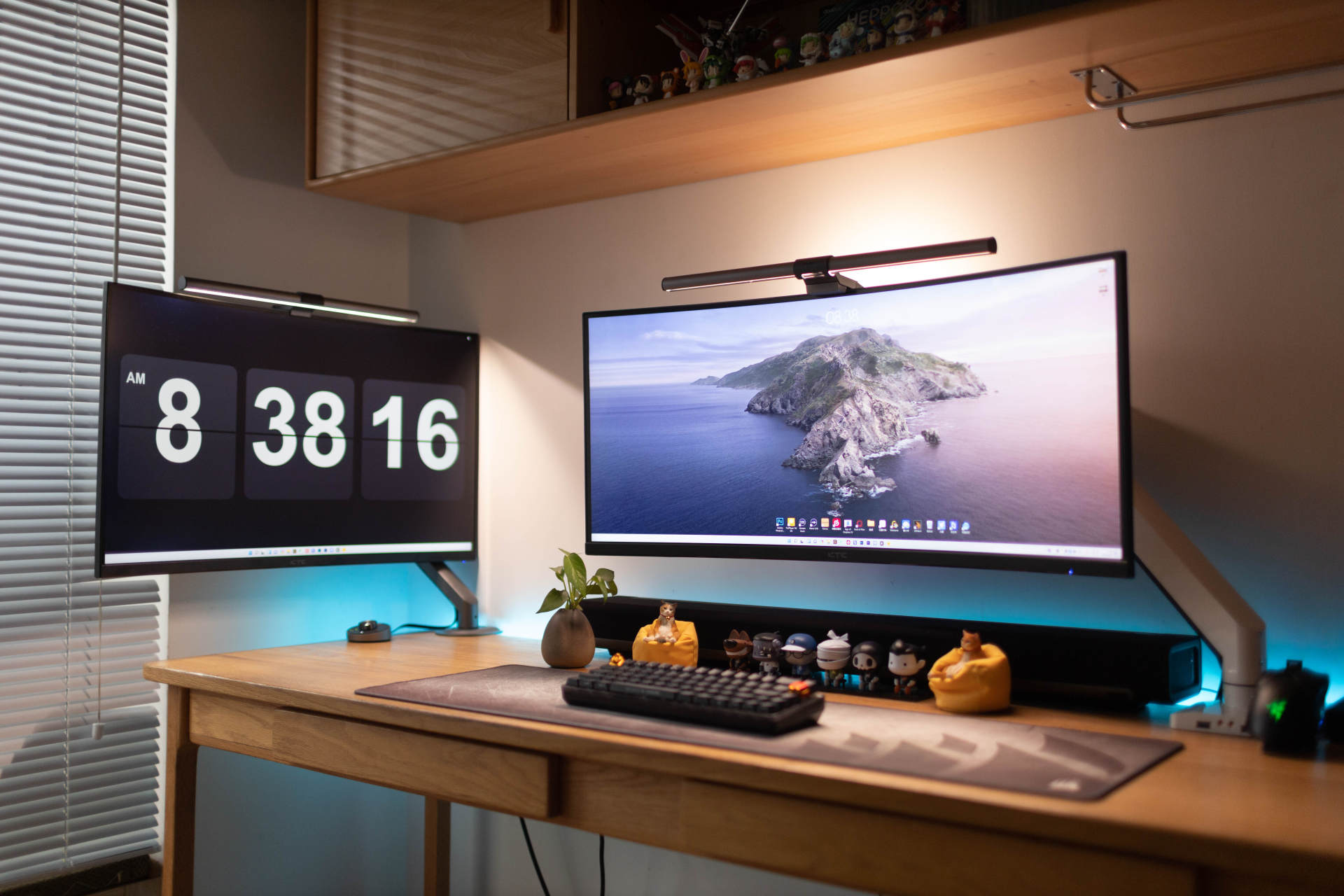 23.8英寸显示器桌面效果,桌面1.3米扩展显示器