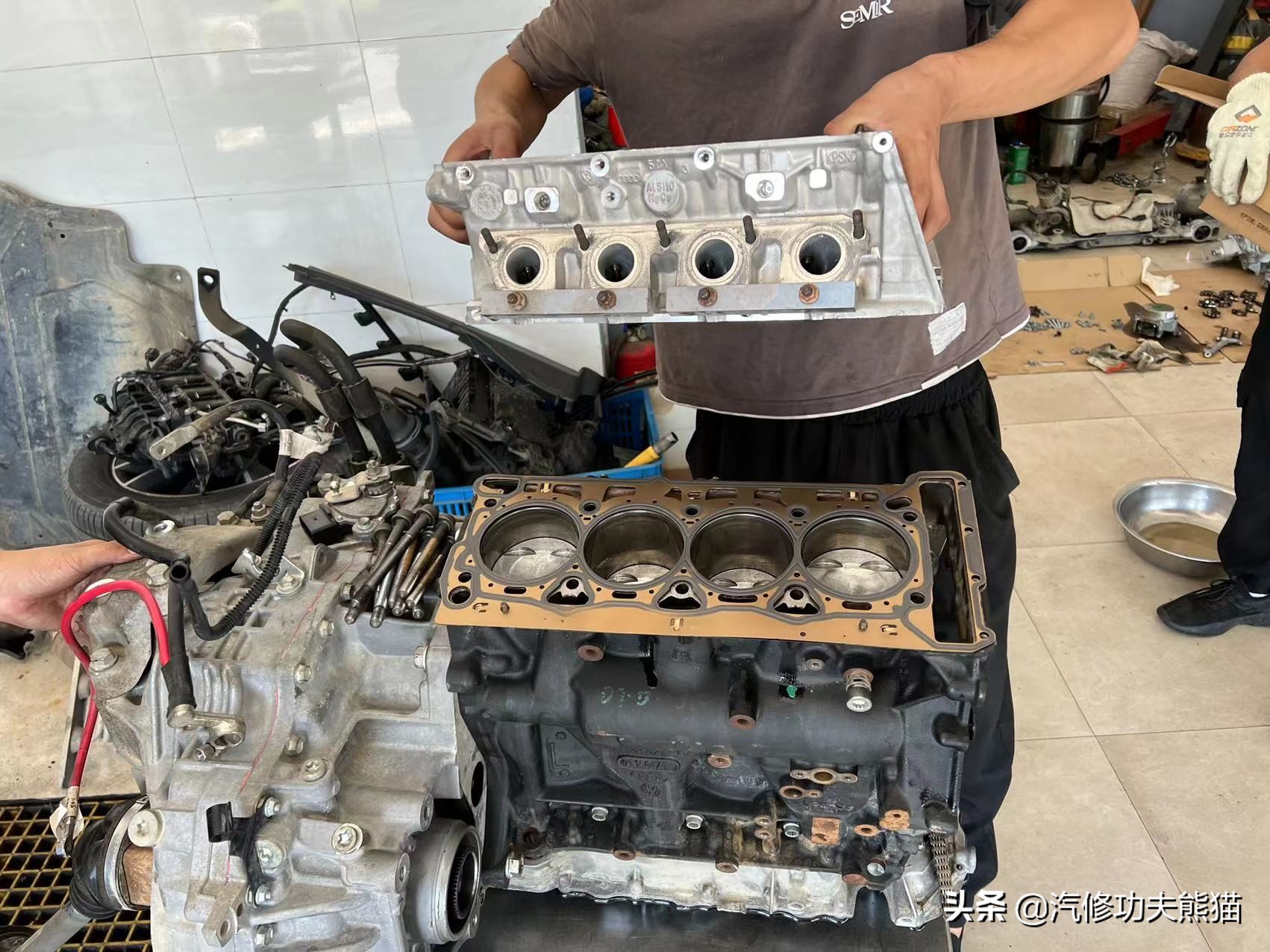 严谨的德国工人钣金修复,严谨的德国师傅修复事故车