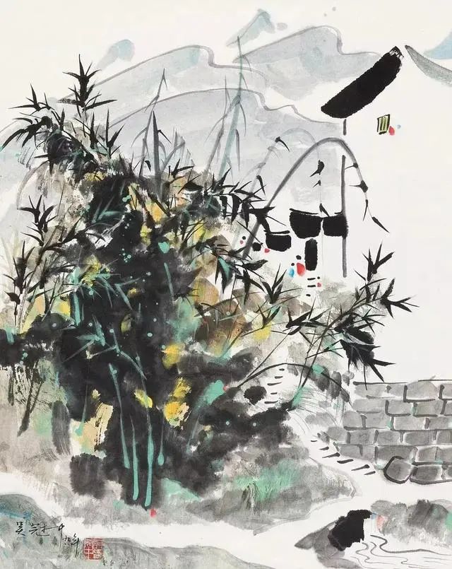 画画难画,吴冠中的竹画作品欣赏