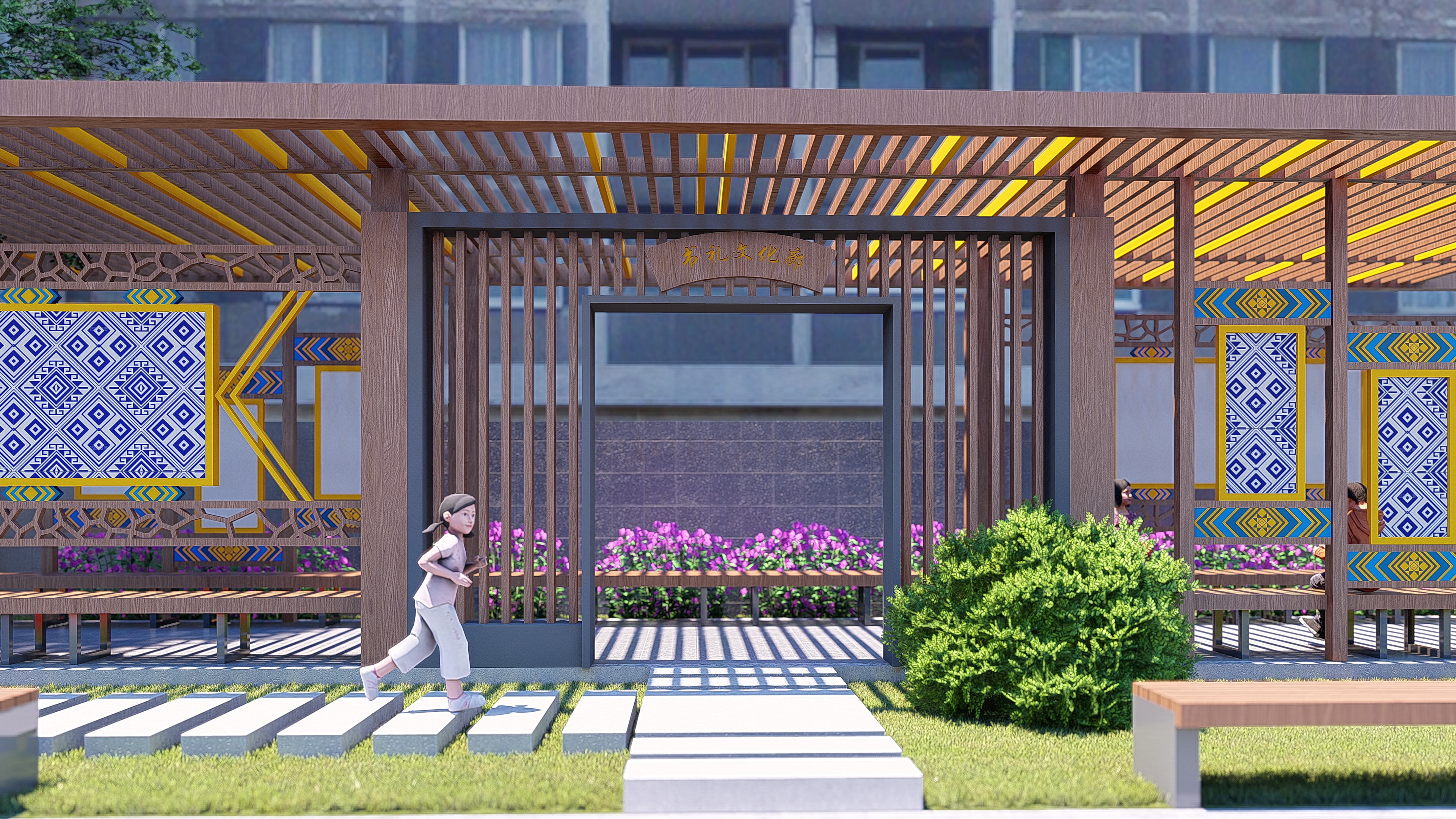 校园文化长廊设计图,学校文化长廊设计效果图大全