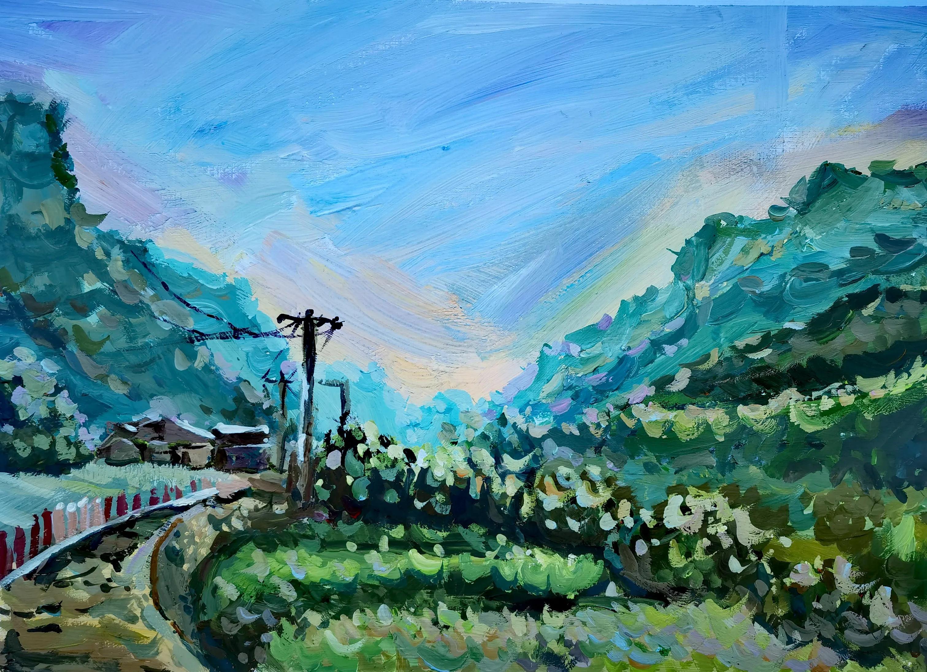 叶县迎国庆书画展,叶县融通实验高中国庆画展