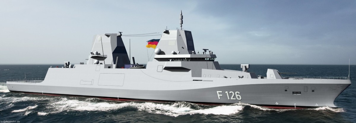 德国最新现代f124型护卫舰,德国f126导弹护卫舰排水量
