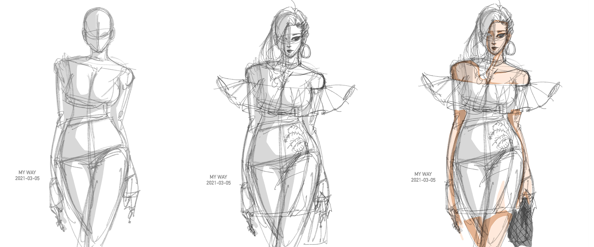 二次元服装绘画,二次元少女绘画教程动漫可爱