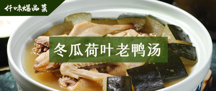 冬瓜煲老鸭汤广东老火靓汤,冬瓜荷叶薏米老鸭汤