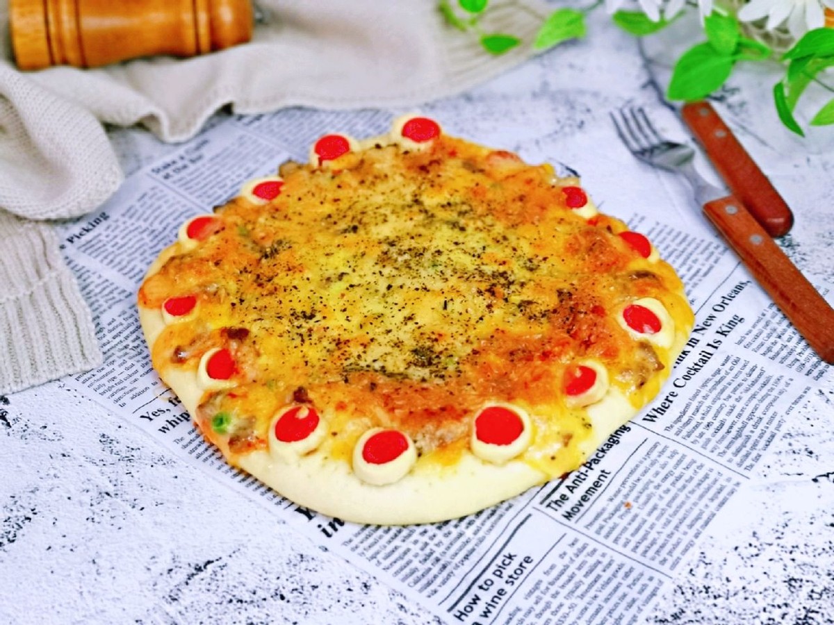 黑胡椒牛排披萨,好吃的黑椒牛肉披萨新鲜出炉