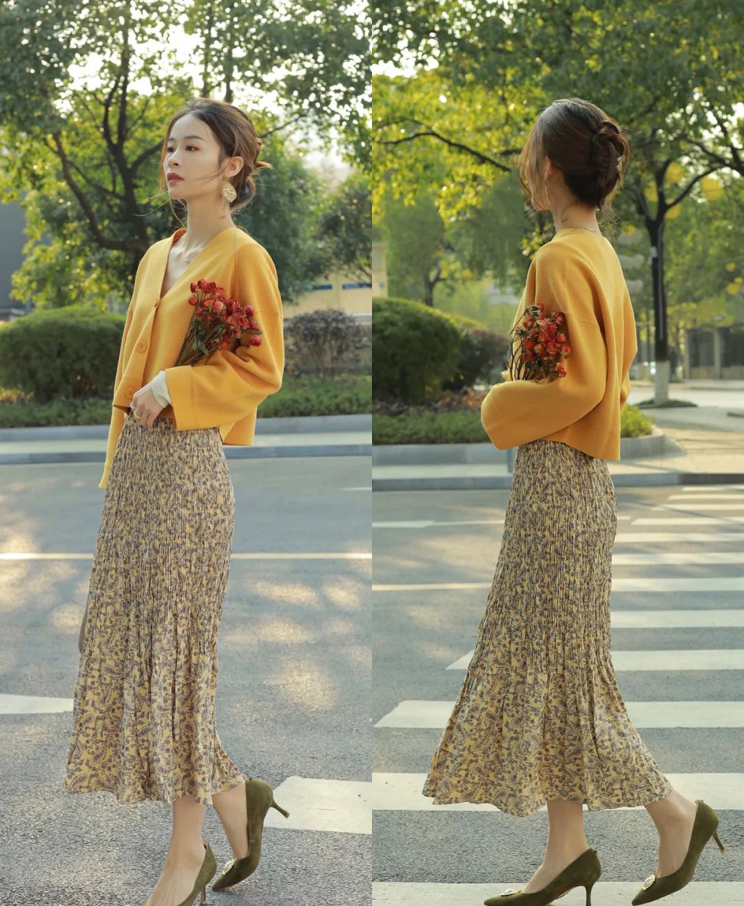 春季建议你多穿“裙子”！这3个半身裙的搭配公式，真显气质