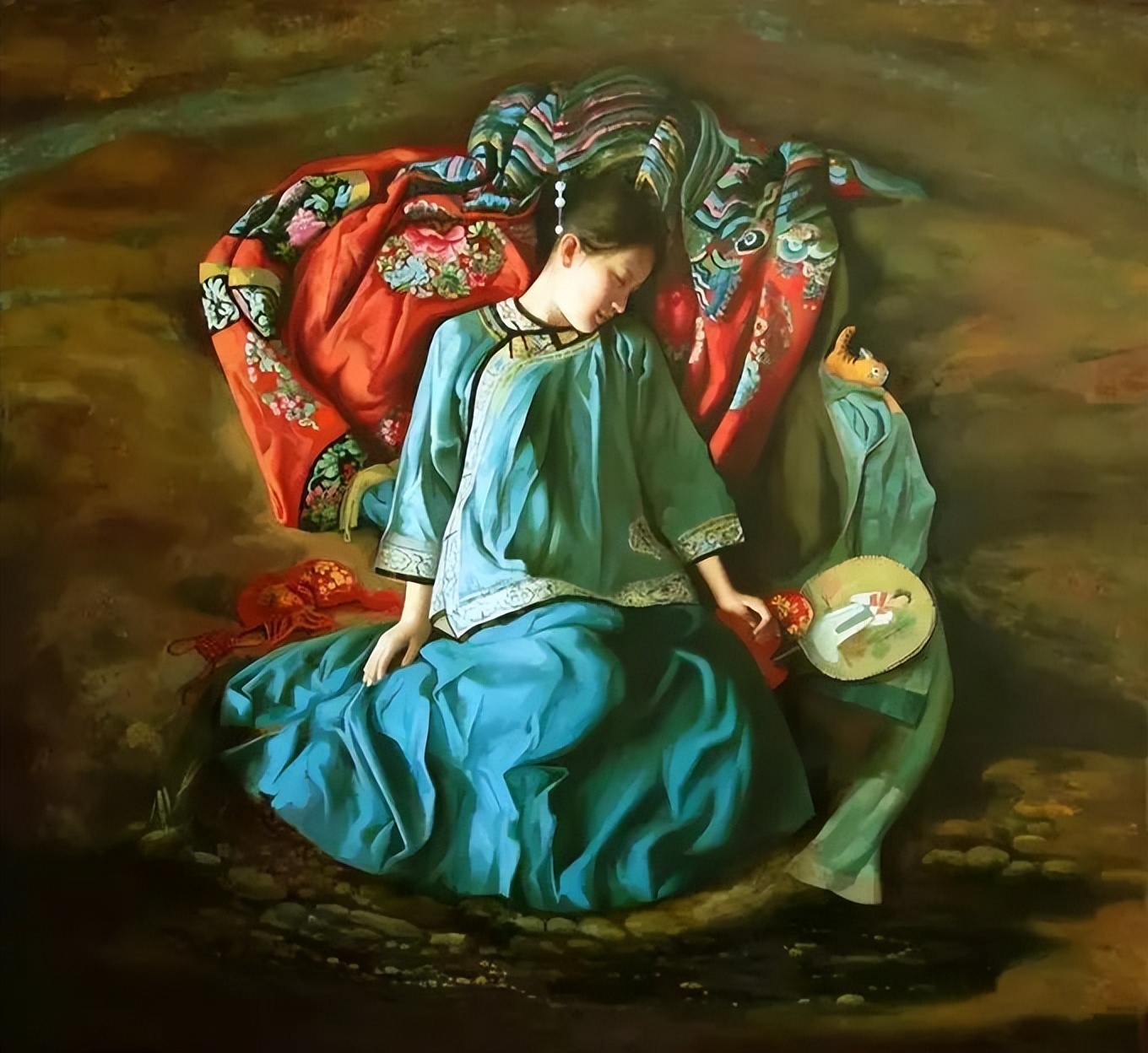 一个喜欢用上帝视角绘画女性人体美的画家，《心中的美好》舒展美