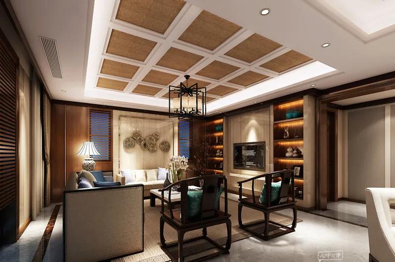 常州中式风格红木装修别墅效果图,常州中式简约风格卧室装修效果图