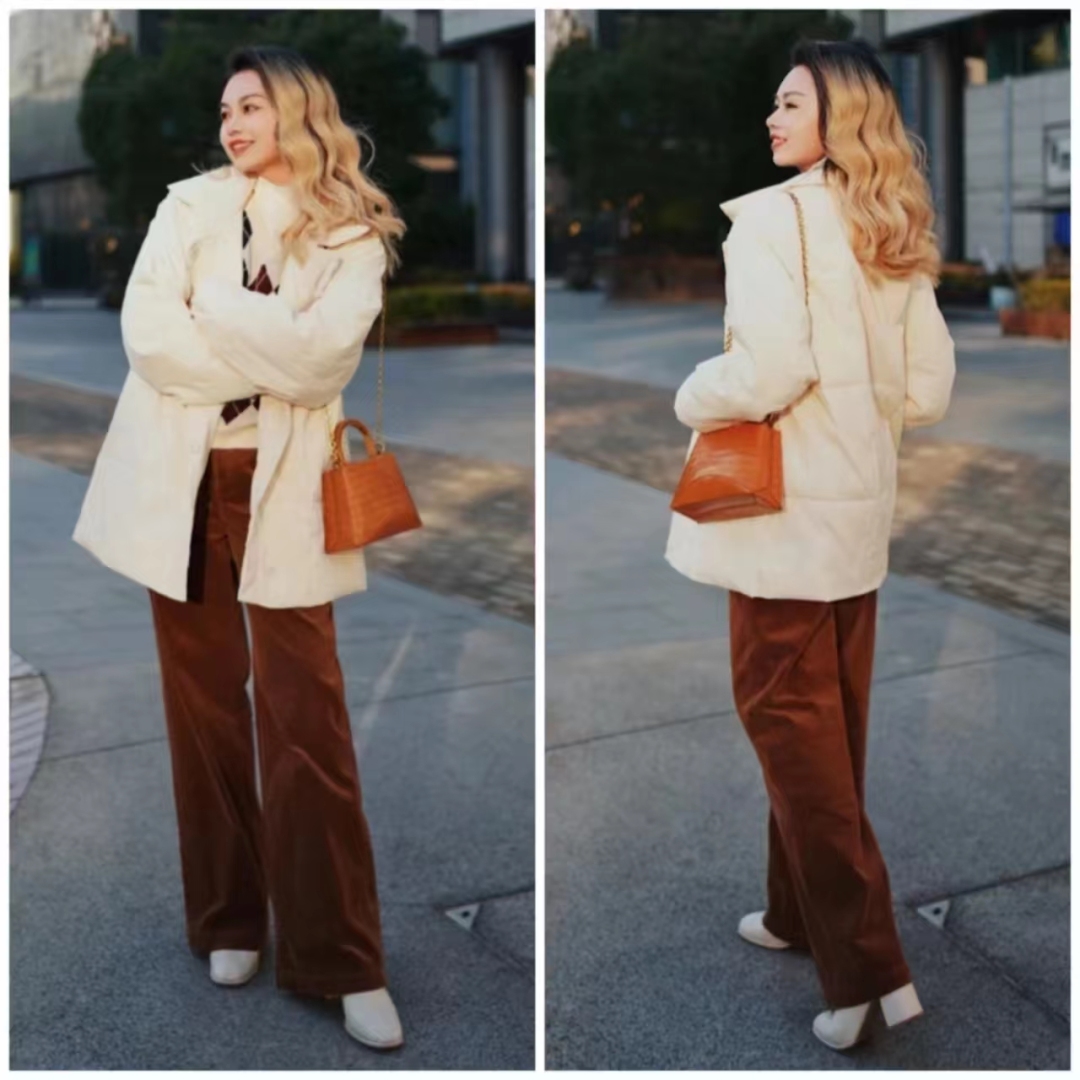 羽绒服搭配什么裤子女孩,女羽绒服和裤子配什么鞋子好看