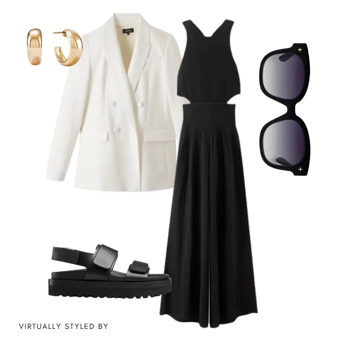 蓝白黑色搭配图片,蓝白怎么搭配出高级感