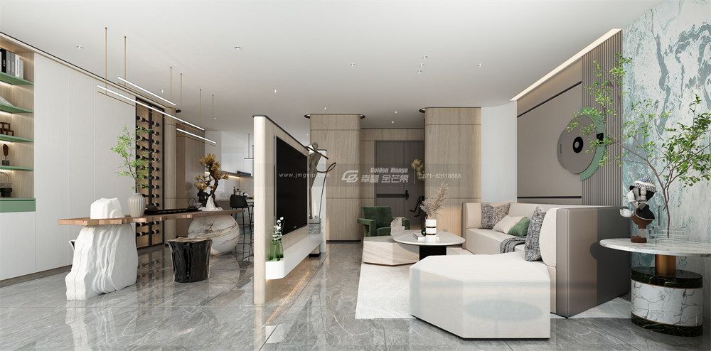 「幸福金芒果」昆明华夏四季装修168㎡，清新高级，怦然心动