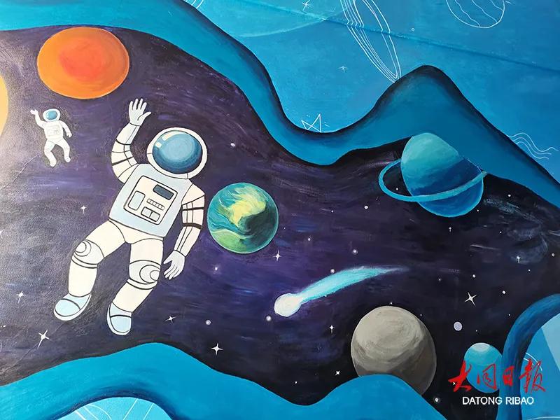 教室墙绘风景,很有创意的校园墙绘