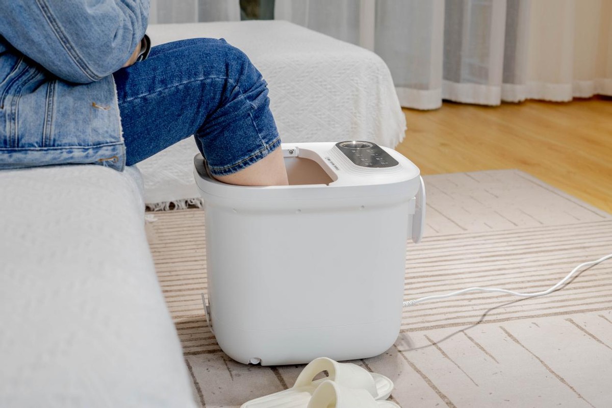 美的足底按摩器测评,泡脚机按摩仪美的