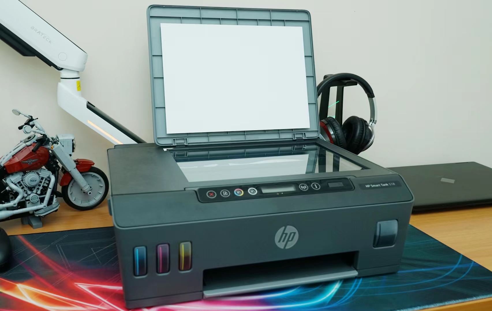 惠普smarttank518怎么黑白复印,惠普smarttank518打印头清洁