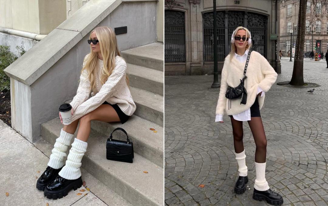 袜套堆堆袜穿法教程,袜套堆堆袜休闲怎么穿