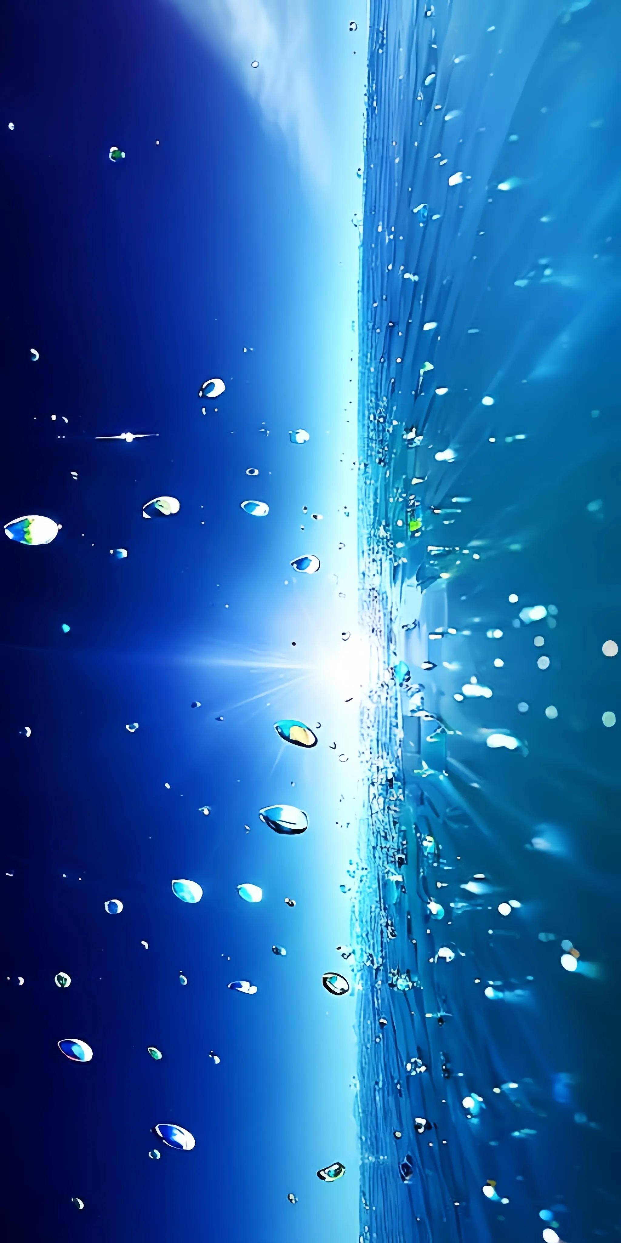 最清晰亮光风景竖版壁纸,水珠蓝色壁纸高清图片大全