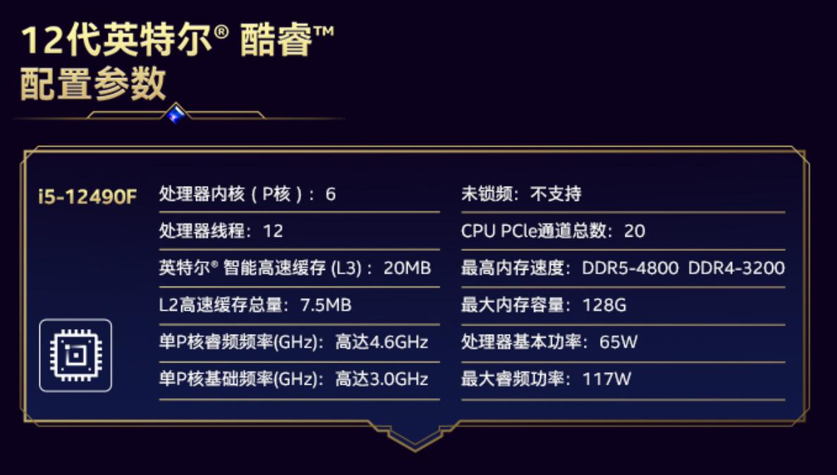 i512490f相当于什么显卡,i512400f最高配什么显卡最佳