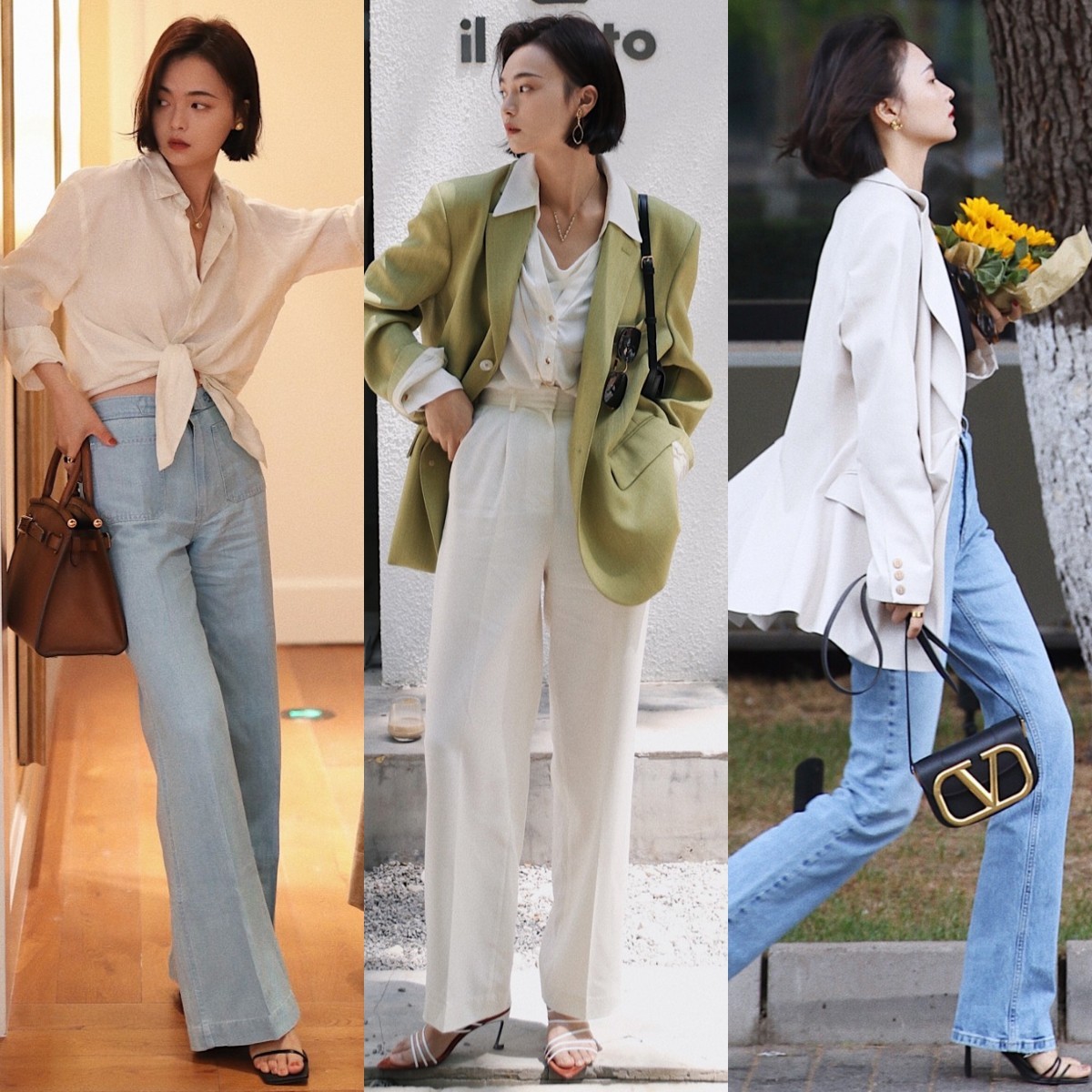 日本时尚博主富冈佳子春夏穿搭,范思哲春夏时尚博主