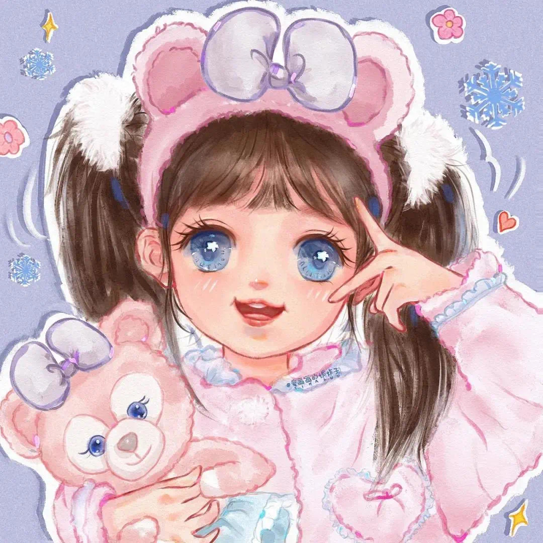 手绘闺蜜头像女好看,超美超可爱的手绘女生闺蜜头像