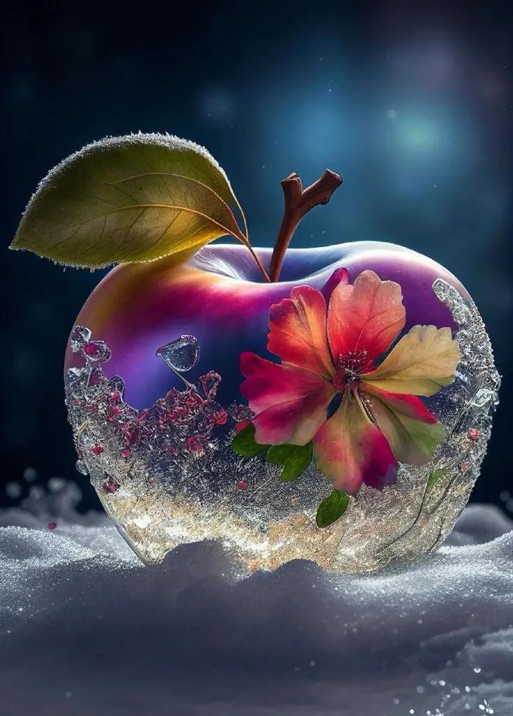 平安健康吉祥如意苹果唯美图片,祝你平安健康苹果图片