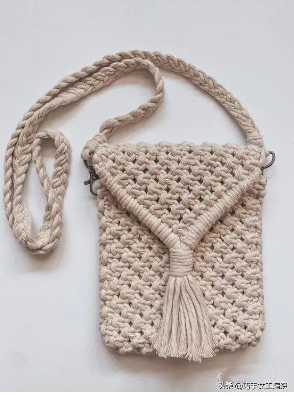 自己用绳子编一个东西,绳子编小包教程
