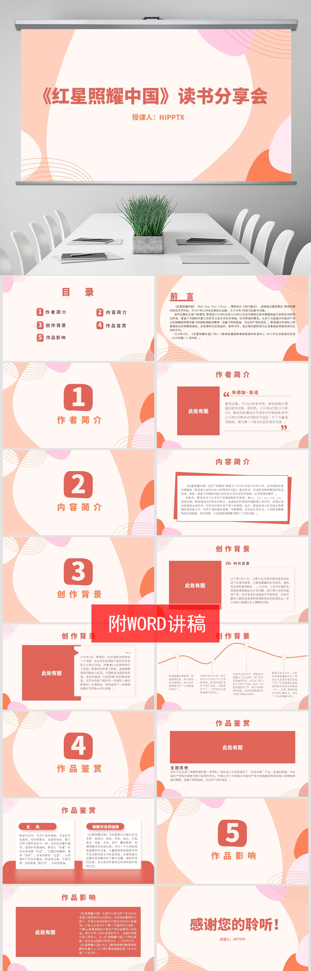 红星照耀中国读书分享会报道稿,读书交流ppt红星照耀中国