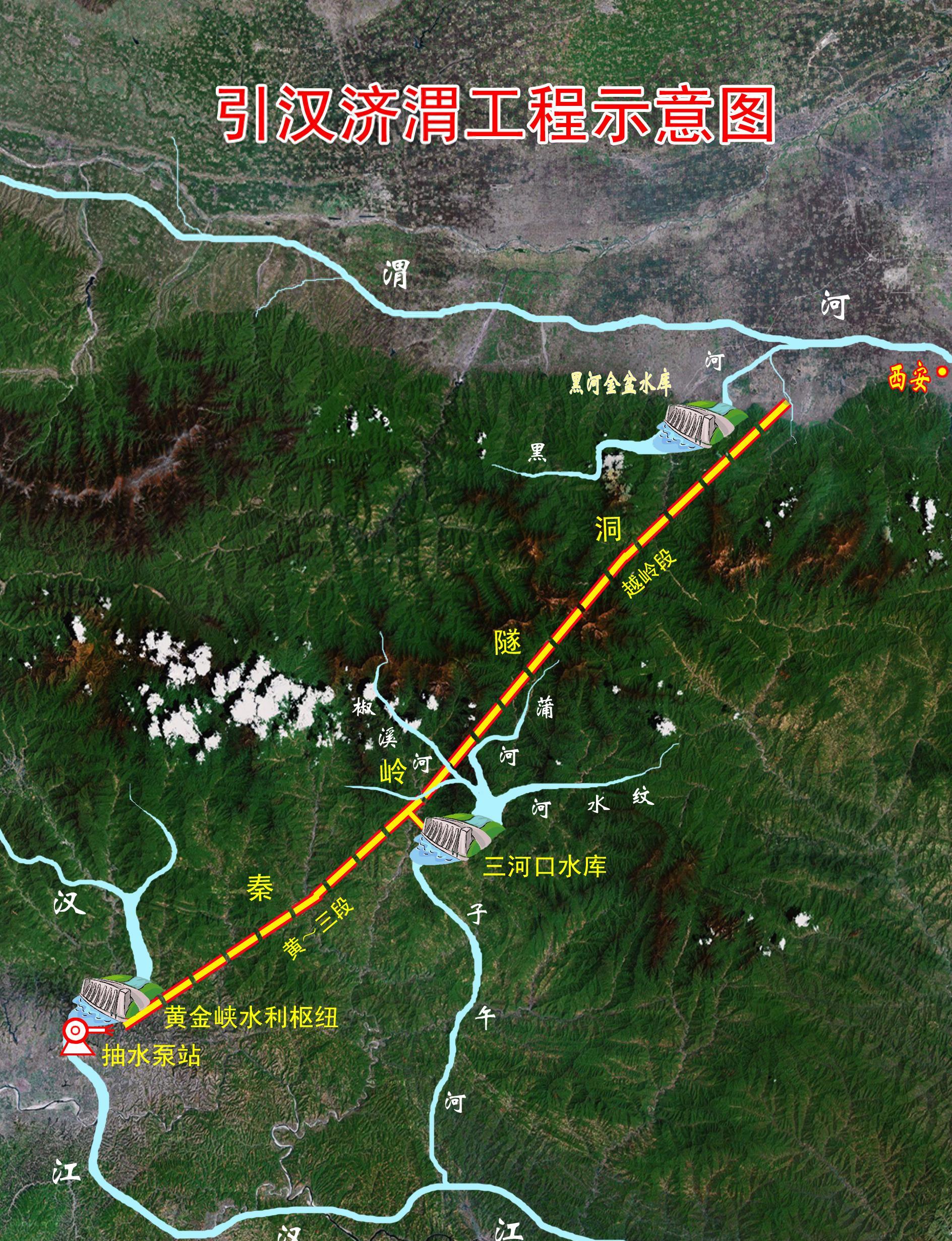 凿穿秦岭风水影响,凿秦岭引长江水入黄河