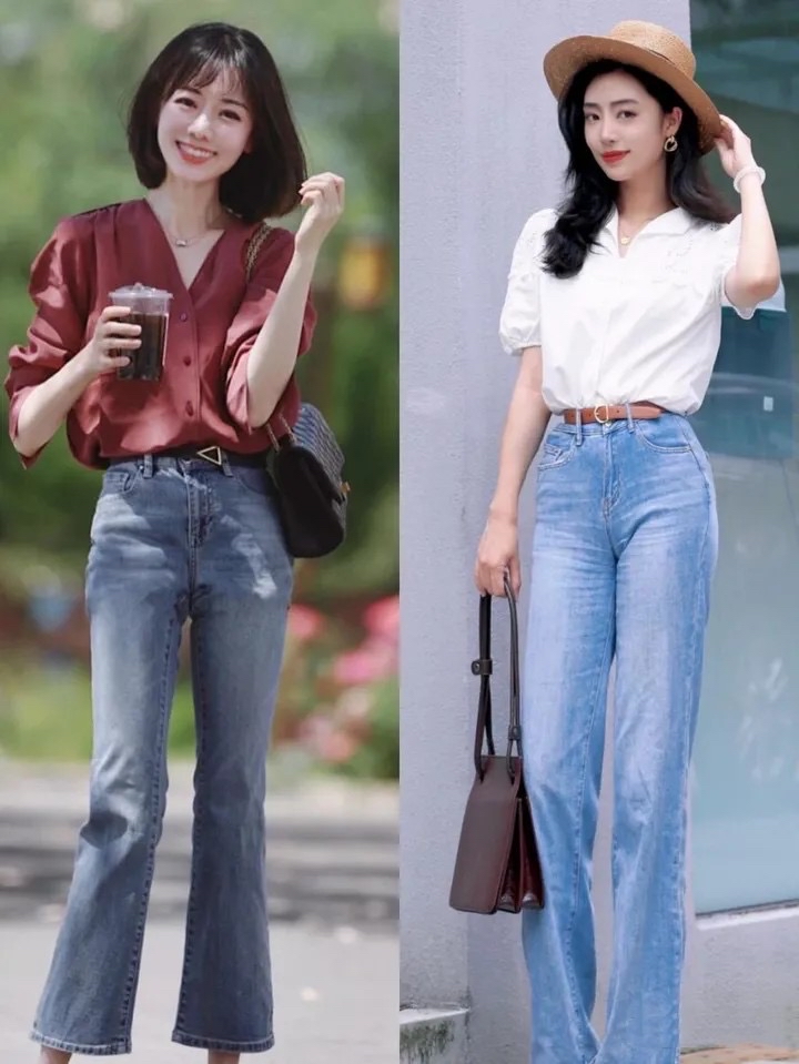 这才是最适合中年女人的打扮：短上衣+牛仔裤，谁见都夸好看
