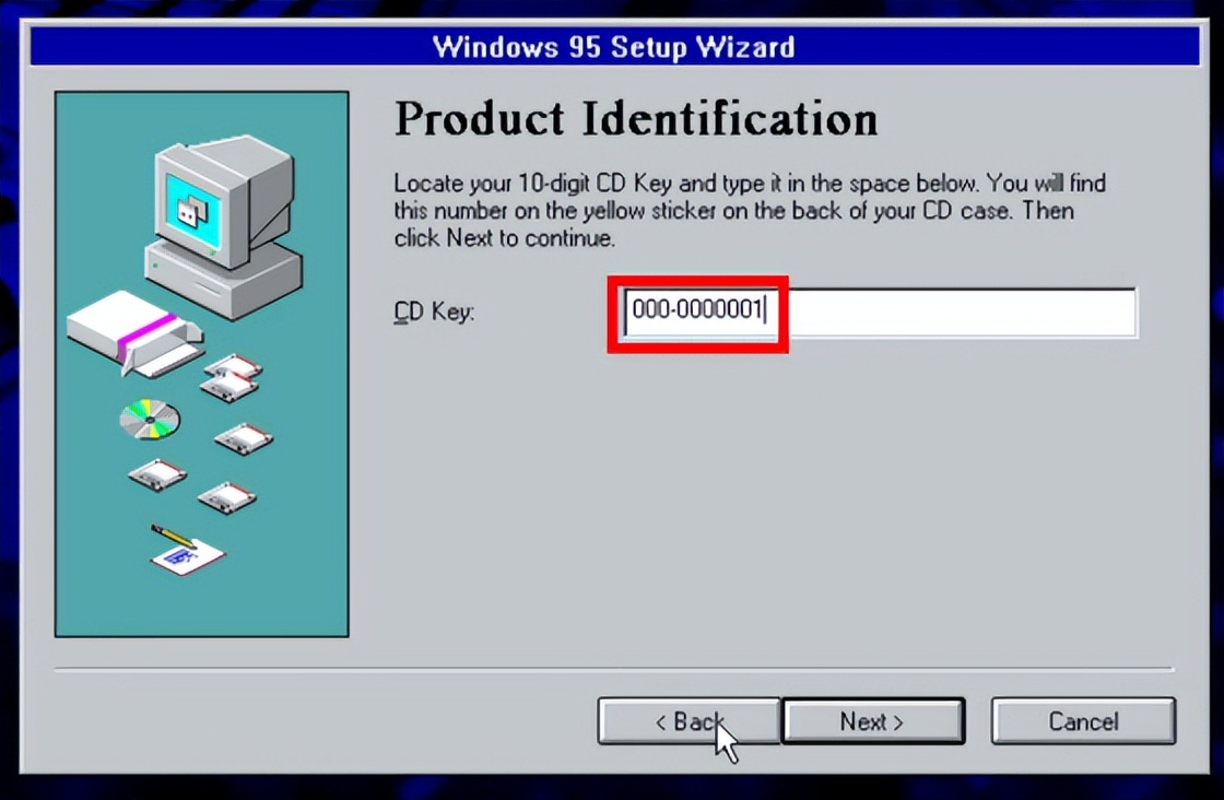 为什么“111-1111111”是有效的Windows95产品密钥?