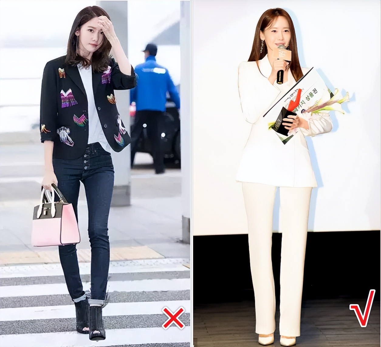 米色小脚裤穿搭秋冬什么上衣,米色裤子哈伦裤秋冬搭配