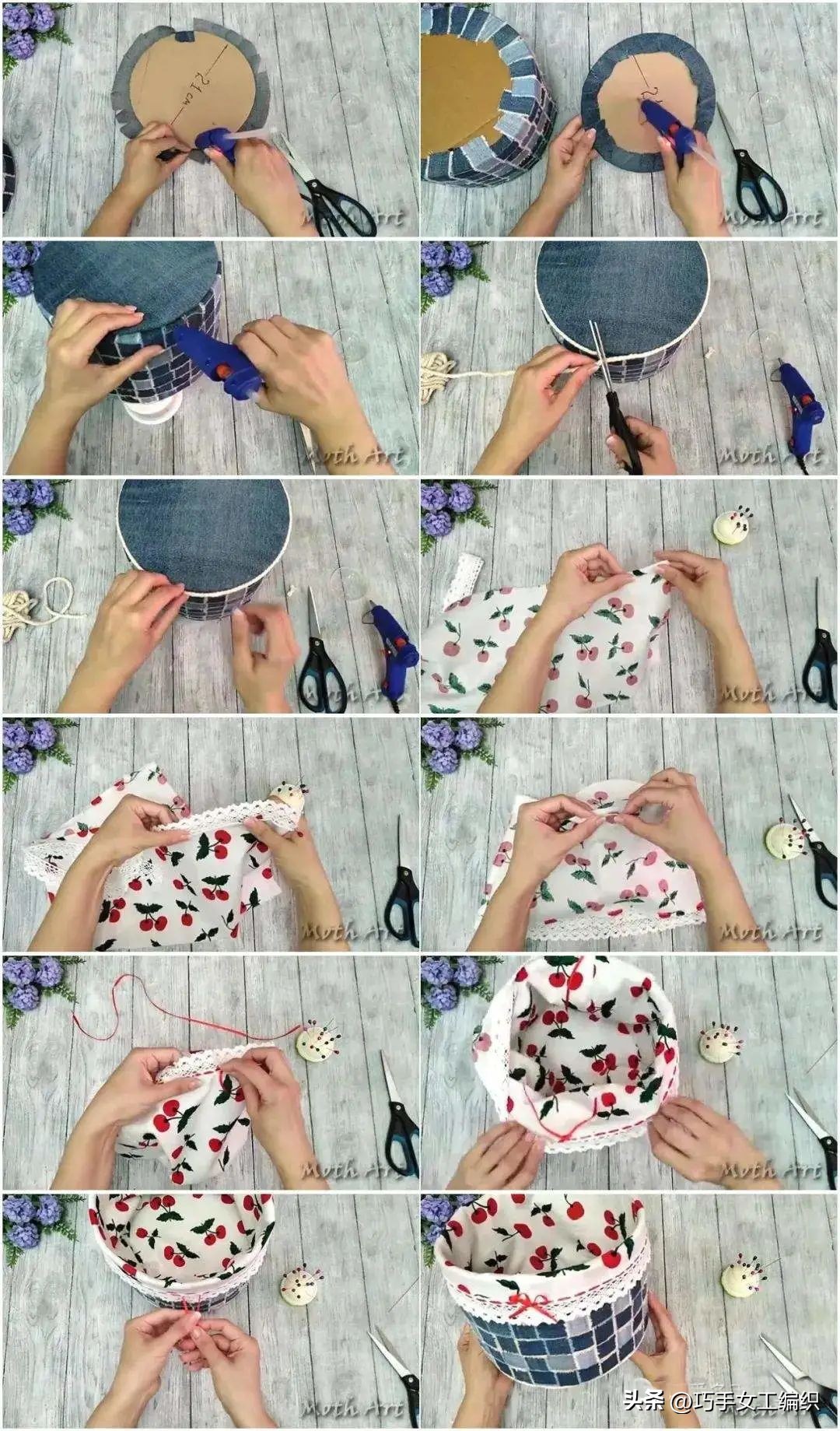 牛仔裤收纳神器改造,旧牛仔裤布条再利用的妙招