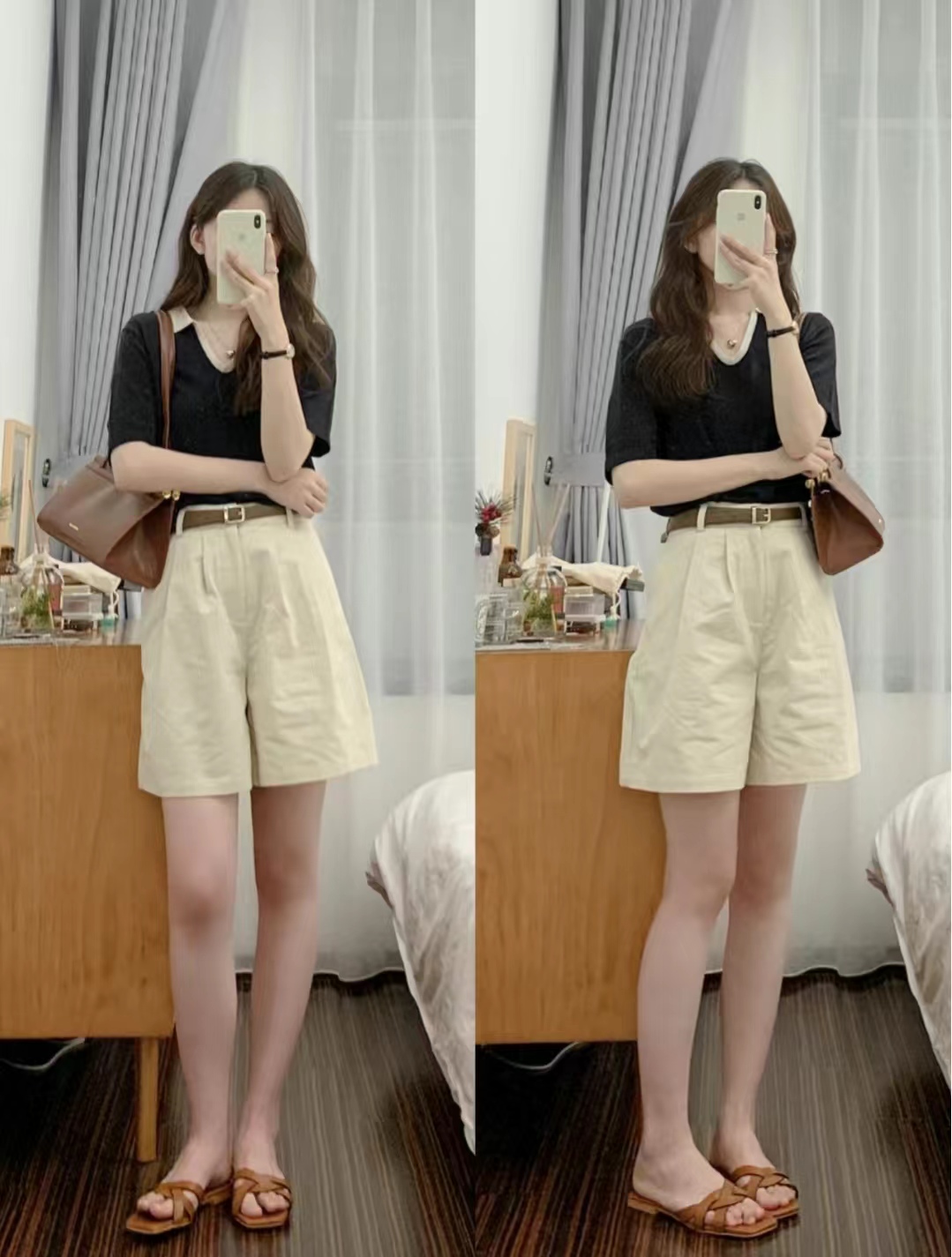 卡其色衣服怎样搭出高级感,早秋卡其色长袖衬衫外套高级穿搭