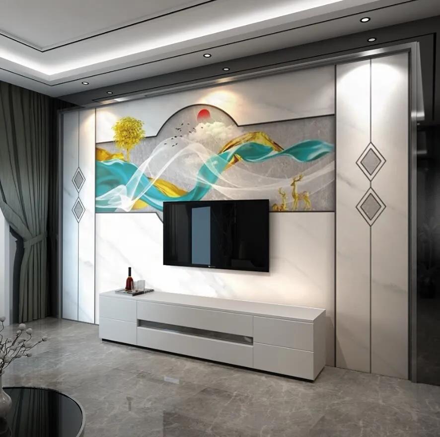 电视背景墙装修效果图大全简易款,100款主卧电视背景墙