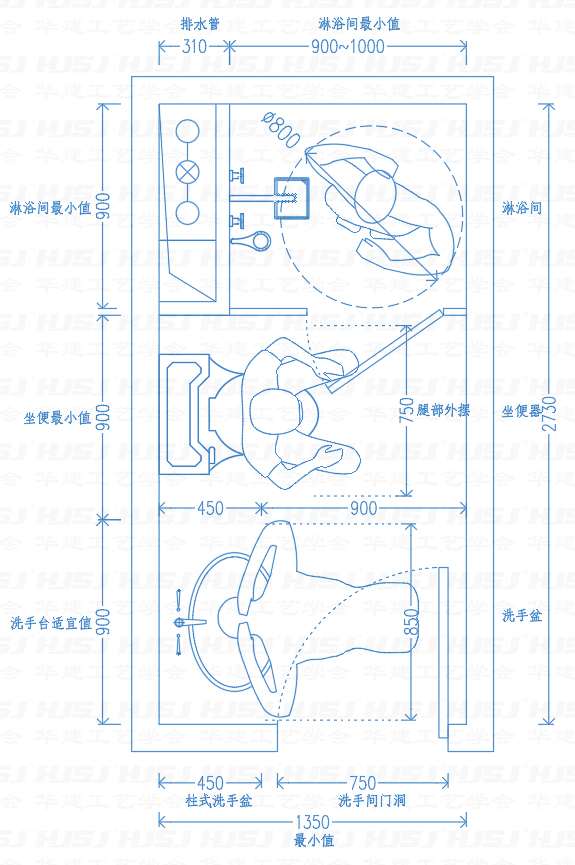 1m*2m卫生间设计图,1m*2m卫生间设计